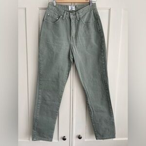 Vintage SASSON 100% Cotton Sage Green Women's Jeans size 8/10 EUC